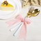 4 Rolls Pink & Cream Chiffon Ribbon for Gift Wrapping, 1.5 Inch × 8 Yards Pink Ribbon Valentines Ribbon for Wedding Party Valentine's Day Decorations, Flower Bouquet Wrapping, Pink Bows Making
